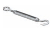 NIRO Turnbuckle open type, with hook and eye