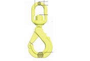 Swivel safety hook with griplatch LBK