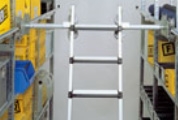 Stellingladder met dubbel loopwerk, verschuifbaar